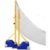 Generic Supporto regolabile per badminton con ruote, pali da pallavolo indipendenti, facile da installare, base ponderata per giochi in spiaggia in cortile o in giardino