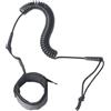 ZEPFJHE Guinzaglio a spirale con cinturino alla caviglia, 90-300 cm, nero