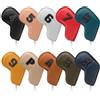 Lljsszr Copri Mazza da Golf Copri Custodia Protezione Strato in Pelle Sintetica Pu Imbottito con Codici Ricamati per, Set Multicolore Con Numerazione 4-9, P, S, A, X In PU Resistente Agli Urti