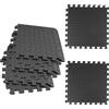 LABRIMP 8 Pezzi Tappetino Puzzle da Pavimento Eva Nero ad Incastro Antiscivolo per Allenamento Taekwondo e Fitness Studio