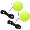 HAPINARY 2 Pezzi Allenatore di Tennis con Pallina da Tennis con Spago Attaccato Base Elastica Portatile in Fibra Chimica e Miglioramento dei Tempi di Reazione