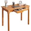 Aibiju Scrivania in Legno Massello con 2 Cassetti, 100 cm Piccola Scrivania per Computer in Stile Moderno, Tavolo da Scrittura in Legno Massello per Ufficio Domestico, Colore Ciliegio YD-WD04C