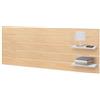 DHOME Testiera con Mensole in Legno riciclato DM Sospesa a Parete Stile Pallet Letto Vintage Nordico Ferramenta inclusa (Pallet Orizzontale, Legno Naturale/Bianco, 145cm)
