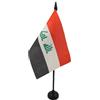 AZ FLAG Bandiera da Tavolo Iraq 15x10 cm Poliestere 100D Base Plastica