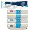 LCL Cartuccia toner compatibile 44469803 44469706 44469705 44469704(KCMY) | per Oki C310dn C330dn C331 C510dn C511 C511dn C530dn C531 C531dn MC351 MC352dn MC361 MC361dn MC362dn MC561 MC561dn