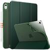 MoKo Custodia per iPad Air 11 Pollici 7a/6a Generazione M3/M2 2025/2024, Custodia iPad Air 5a/4a Gen. 10,9 2022/2020, Cover in TPU Morbido, Cover Sottile, Auto Sveglia/Sonno, Verde Notte