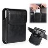 MDJYMYZ Custodia da cintura per cellulare da uomo per Samsung Galaxy Z Fold 8 Wide iPhone Fold Huawei Pura X Max, custodia con chiusura magnetica, custodia in pelle, nera
