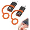 BTACGWP Adattatore USB-C a Lightning 2pz Nero,Guscio Metallico con Oloop Anticaduta