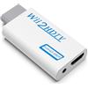 Mugust Adattatore Wii HDMI video Wii su HDMI & 3,5 mm per audio, Wii HDTV, supporta tutte le modalità di display Wii: NTSC, 480i, 480p, PAL 576i, 720p, 1080p, adattatore Wii (1)