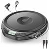 Gueray Lettore CD Portatile Personale con Cuffie Display LCD Protezione Anti-Skip HiFi Classic CD Music Player Supporto Funzione di Memoria PROG Lettore CD per Auto Casa