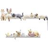 MQIONGJOOY Set di 9 statuette a forma di gattino per monitor del computer, mini gattino e decorazioni TV, set di statuette di animali per casa, ufficio, scrivania, decorazione per torte