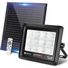 Aigostar Faretto LED Esterno con Pannello Solare 200W, Luce Bianca 6500k. Faretto con Pannello Solare con Telecomando. Grado di Protezione IP65, Faro LED Solare Regola la Luminosità è Funzione Timer