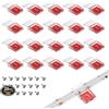 BTF-LIGHTING Clip trasparenti della luce di striscia,autoadesivo con il supporto di montaggio delle viti,20pcs LED forti clip di fissaggio e viti per 12MM larghezza IP30/65 2-4 PIN LED Strip Lights