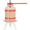 Wiltec Torchio Frutta da 6 l con Gabbia in Legno e scacco di spremitura, Torchio a Leva