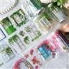 Arpaper Accessori per scrapbooking, adesivi floreali, estetici, 3 rotoli di nastro adesivo washi per scrapbooking, album, fai da te mobile (Window Sill Stickers 2)