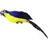 HomeVortex Figura realistica di pappagallo finto con piume vere, uccello simulato per esterni, casa, patio, decorazione, 25 cm (blu)