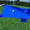 Ruoccohome Ruocchome Telo Mare Blu Royal in Microspugna con Elastici agli Angoli antivento per Lettino Sdraio con Tasche Porta cellulare
