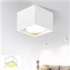 maolo Plafoniera in Gesso Verniciabile GX53 da Soffitto 1-4 Luci con CCT Switch 3000K-6500K | Cubo Moderno Lampadina Inclusa (1)