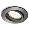 Philips LED Donegal Faretto da Incasso, Attacco GU10, Rotonda, Grigio