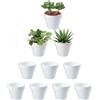 TYSM-CC 12 Mini Vasi Bianchi 7,5 x 7 cm, Vasetti in Plastica Anti-Rottura