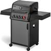 Enders Hyde 3 SIKR Turbo Barbecue a Gas a 3 Bruciatori, Zona Turbo ad infrarossi Fino ad 800 °C, Backburner a infrarossi e Fornello Laterale, Superficie Griglia 54 x 42 cm #804033