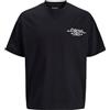 JACK & JONES JCODUST SCRIPT BACK TEE SS CREW NECK Nero L