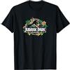 Jurassic Park Floral Tropical Fossil Logo Maglietta