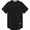 Calvin Klein T-Shirt Maniche Corte Uomo Badge Turn Up Sleeve Scollo Rotondo, Nero (CK Black), XS