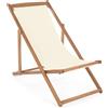 BIZZOTTO Sdraio Relax Noemi Ecrù Legno Acacia Pieghevole
