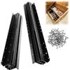 QWORK® guide per cassetti pesanti per ripostiglio sottoscala, 600-1450mm, estensione completa, nero, capacità di carico 120 kg, 1 paio, con viti