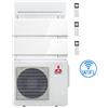 Mitsubishi Climatizzatore Condizionatore Mitsubishi Kirigamine Zen + MSZ-AP Wifi Bianco Trial Split Inverter 9000 + 12000 + 12000 BTU con U.E. MXZ-3F68VF classe A++ /A+ NOVITÁ