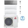 Mitsubishi Climatizzatore Condizionatore Mitsubishi Kirigamine Zen Argento più MSZ-AP Wifi Trial Split R32 Inverter 12000 + 9000 + 9000 BTU con U.E. MXZ-3F68VF NOVITÁ Classe A+++/A++