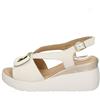 Melluso Sandalo Donna Comodo Il Pelle Bianco 019272