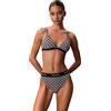 Calvin Klein Donna Top Bikini a Triangolo con Spalline Regolabili, Nero (20242 Icon Cotton Emblem+Black), XS