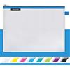 Leitz WOW Busta da Viaggio, Resistente all'Acqua, Trasparente, Adatta per Organizzare Piccoli Oggetti, Formato L (A4), Blu