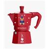 Bialetti Moka Express Natale 2025, Caffettiera Rossa 3 Tazze Orsetto, Edizione Speciale Joyful Memories, 130ml in Alluminio