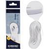 Korbond Elastico Piatto per Cucito, 6 mm x 3 m, in Misto Poliestere di Lunga Durata, per Riparare Vestiti, girovita o Polsini, per Sartoria, creazioni Artigianali, upcycling, Colore: Bianco