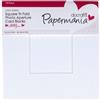 Papermania Biglietti e Buste Quadrati, 300 g/m², con Apertura a Finestra, Confezione da 10, Colore: Bianco