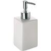 Gedy Queenstown Dosasapone, Misure e Peso: 16, 5X6,5 CM & 0,48 kg, Dispenser Sapone Bagno in Ceramica Ecologica, Finitura Bianca, Design R&S, 2 Anni di Garanzia, Unica