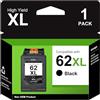 Washope 62 XL Nero Cartucce d'inchiostro Compatibili per Cartucce HP 62 (1 Nero)
