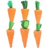 LOORGVEL Giocattolo Materiale Sicuro Intrecciata 6 Pezzi Carota in Paglia per Alleviare lo Stress in Gabbia per Piccoli Animali da Compagnia come Criceti e Conigli