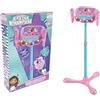 Lexibook, La casa delle Bambole di Gabby, Altoparlante Bluetooth Luminoso su Supporto per Bambini, Gioco Musicale, Altezza Regolabile, Effetti Luminosi, 2 microfoni Inclusi, S160GDHLXB