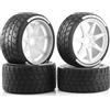 RcThjia 1/7 1/8 RC Su Strada Racing Pneumatici e Ruote in Nylon 17mm Hex RC Parte di Aggiornamento per ARRMA 1/7 Infrazione Felony FS Racing Mustang Modello GT KM Rally 1/8 HongNor X3GT Serpent (4 pz/Set)