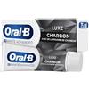 Oral-B Oral B Dentifricio 3D White Advanced Luxe Carbone, con polvere di carbone, dentifricio sbiancante, rimuove le macchie di superficie, protezione anti-macchia, dimostrato clinicamente, menta piperita,