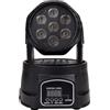 Wisdom Testa mobile motorizzata Mini Led Wash 70W (7x10W) RGBW DMX512 con telecomando Wisdom
