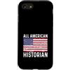Historian Apparel for Men Women Work Bos Custodia per iPhone SE (2020) / 7/8 Storia Distressed 4 4 luglio All American Flag USA