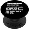 FUNNY MUSICIAN PRODUCTS Divertente musicista Definizione Significato Sarcastico Joke Citazione Gig PopSockets PopGrip Adesivo