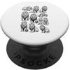 Vintage Lion Funny Gifts and Apparel Lions anni '90 tatuaggio stile retrò leone grafica Y2K PopSockets PopGrip Adesivo