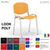 SEIPO Look Poly LP0136C Sedia impilabile sedile Telaio cromato schienale in prolipropene SEIPO