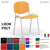 SEIPO Look Poly LP0136G Sedia impilabile sedile Telaio GRIGIO schienale in prolipropene SEIPO